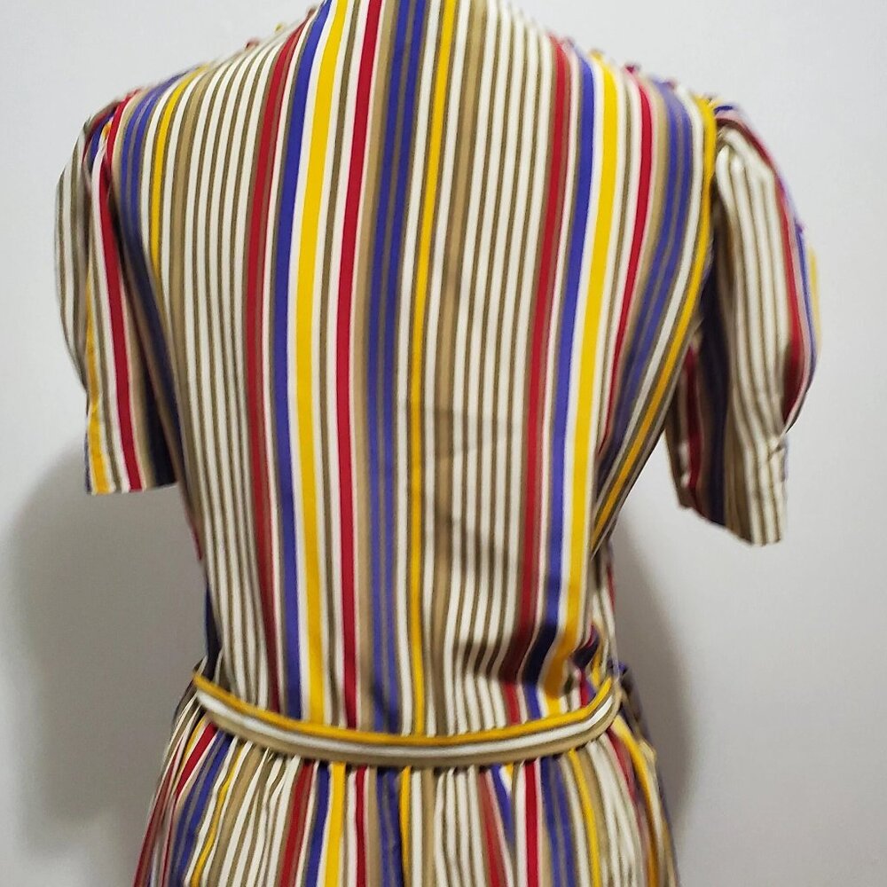 Vintage Albert Nipon Multicolored Striped Executive Dress - Picture 3 of 7